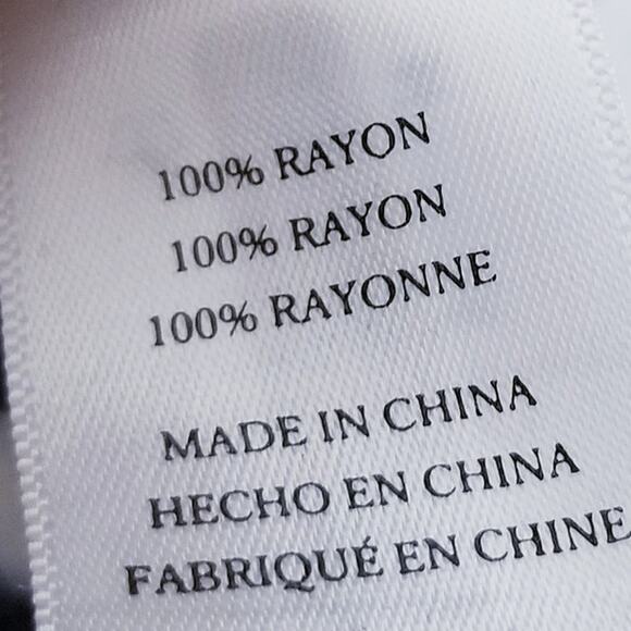 RAILS Navy White Floral Blouse Peplum Tie Waist Flutter Sleeves Size M - Picture 6 of 6